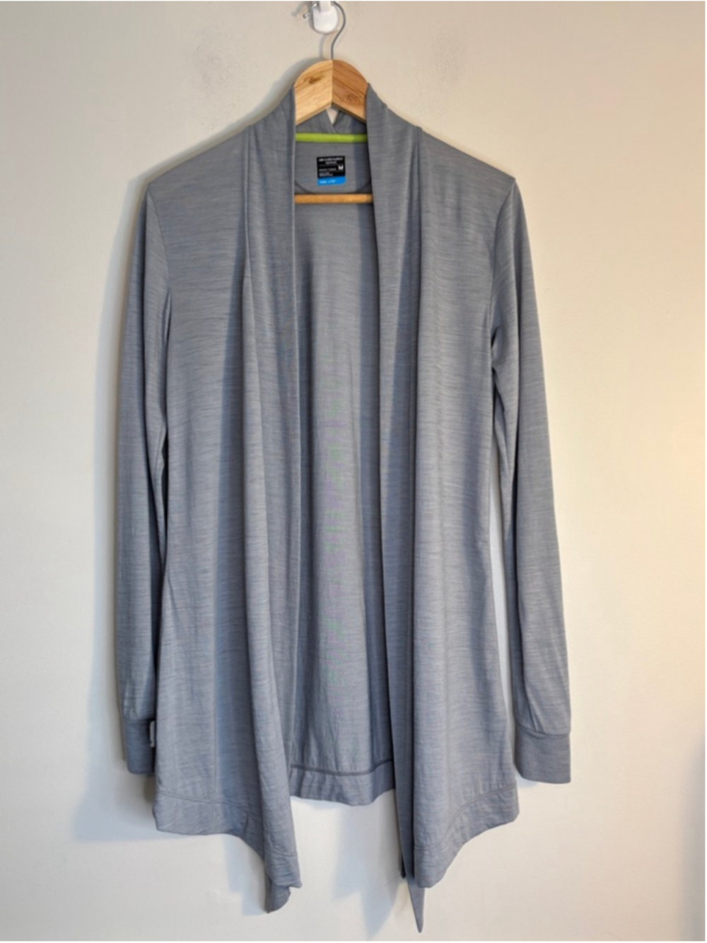 Icebreaker Women's Medium Gray Merino Cool-Lite Open Cardigan Gorpcore Comfort